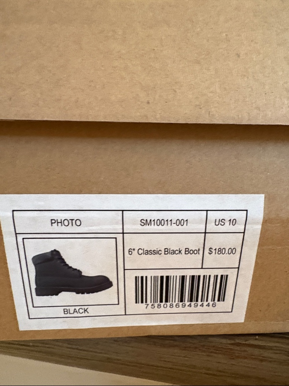 NIB [Smith’s] Workwear 6" Black Leather Lug Outdoor Work Boots Men’s 10 / W 11.5 - Picture 10 of 10